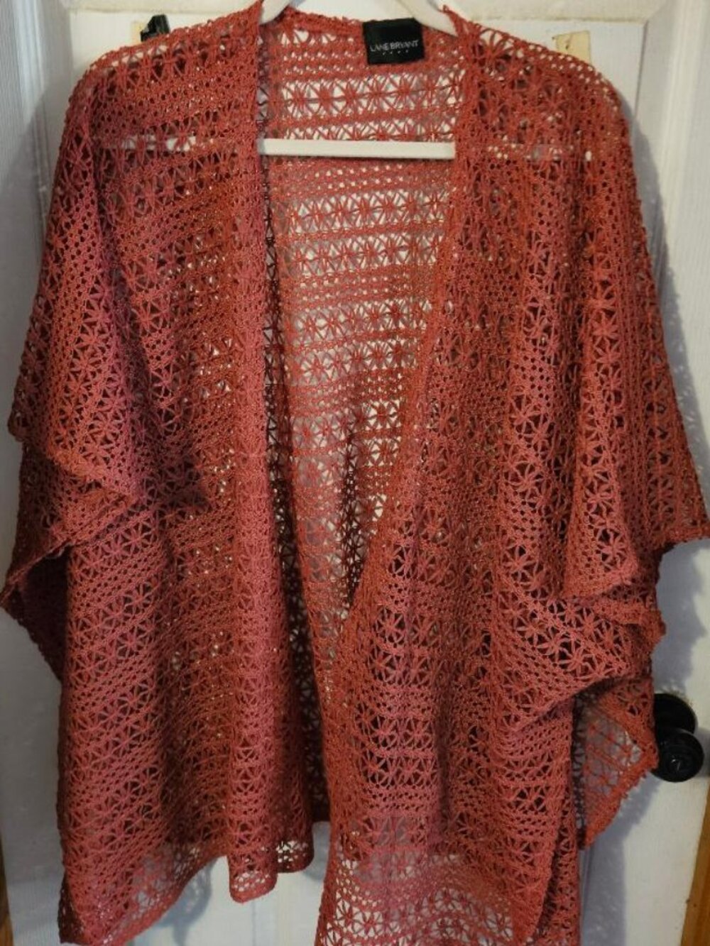 NWT Lane Bryant open front crochet kimono BOHO Look Plus size /One size fits all